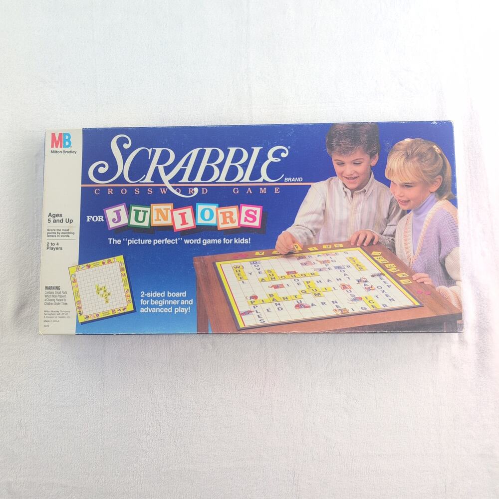 Vintage 1989 SCRABBLE For Juniors Board Game COMPLETE